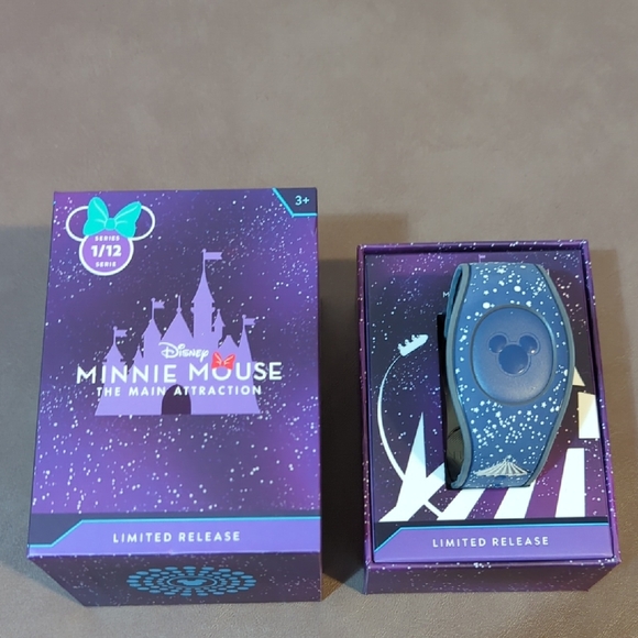 Disney Minnie Mouse Space Mountain Slap Band Bracelet Main Attraction 1/12 - Picture 1 of 9